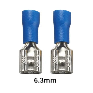 100/50/10pcs Female Crimp Terminal 2.8mm 4.8mm 6.3mm Insulated Spade Wire Connector Electrical Wiring Cable Plug Red blue yellow