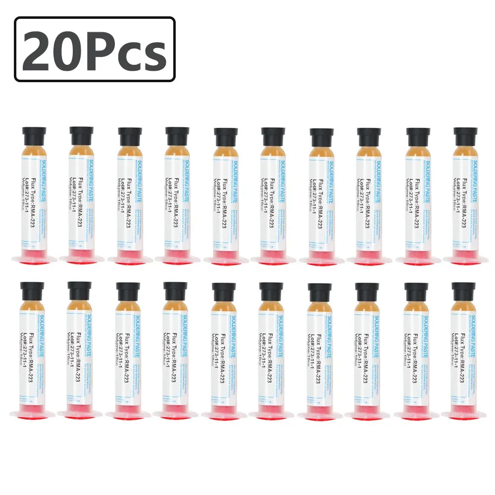 1/50Pcs 10cc RMA223 Soldering Paste Flux For Soldering Solder Paste Phone LED BGA Grease Computer Chips PGA PCB SMD Repair Tools