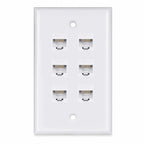 ZoeRax Tooless Cat6 Ethernet Wall Plate ,RJ45 Wall Plate,RJ45 Keystone Jack Connector Cover Plate for CAT6/5E Cable