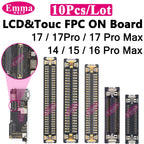 10Pcs LCD Display Touch FPC Connector for iPhone 17 17Pro 16 15 14 Pro Max Motherboard Logic Board Screen Plug Replacement