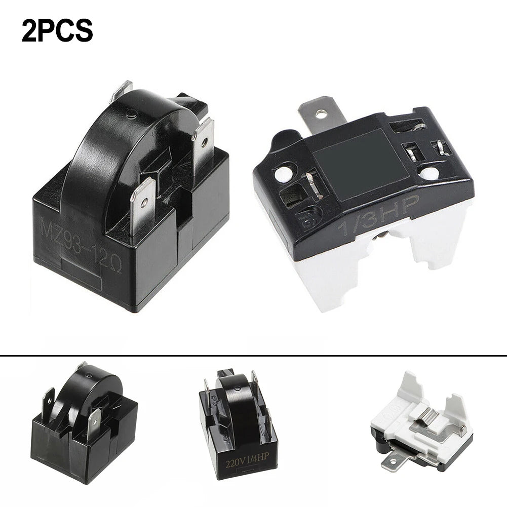 Starting Relay Refrigerator PTC Starter Relay Replacement 1/2/3/4Pins 12ohm Compressor Overload Protector