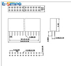 10pcs 2.0mm PH6.35 Straight Female Header Double Row Vertical 2X2/3/4/5/7/8-20/40P PC2.8 1U Gold-plate PCB Pin Socket Connector