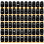 Marine 12V 24V White Led On Off Rocker Switch 5Pin SPST Momentary Switch DPDT ON OFF ON 3-Way for Car Boat Carling 4X4 Narva