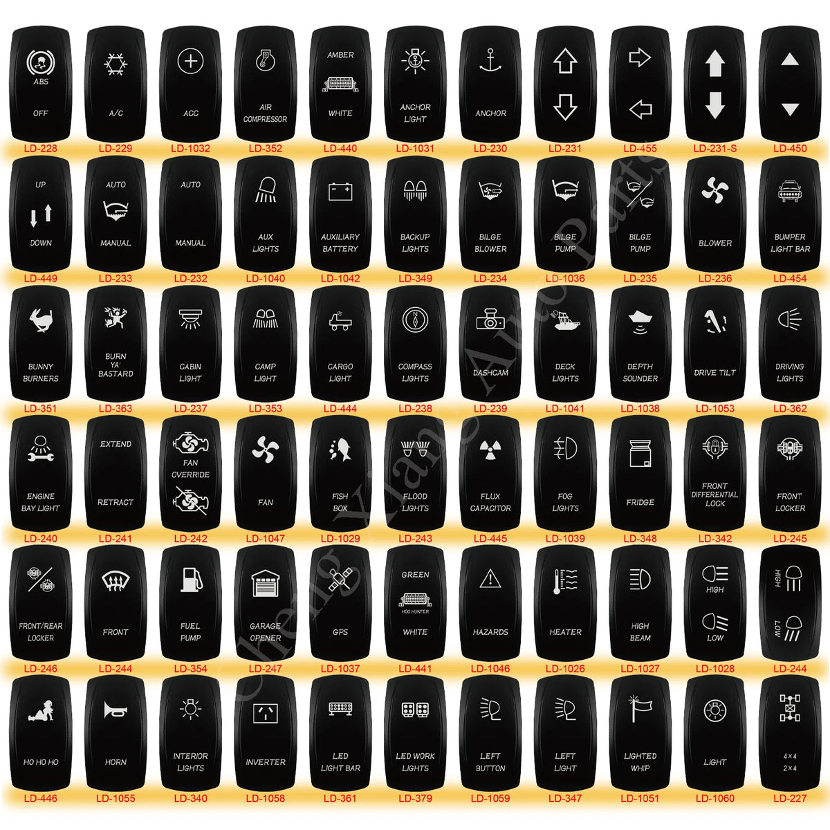 Red Led Light Rocker Switch 12V/24V SPST DPDT Toggle Switch ON OFF/ ON OFF ON Backlight Latching / Momentary Dash Panel Control