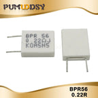 100PCS BPR56 5W 0.1 0.15 0.22 0.25 0.33 0.5 ohm Non-inductive Ceramic Cement Resistor 0.1R 0.15R 0.22R 0.25R 0.33R 0.5R