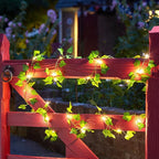 10M/5M/2M Green Leaf Fake Plants String Light Battery Powered Waterproof String Light For Wall House Room Office Birthday Decor