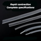 20/50/100/200M/ roll Heat Shrink Tube  Transparent 3: 1 ratio Adhesive Lined with Glue Dual Wall Tubing Wrap Wire Cable kit