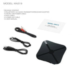 Grwibeou Bluetooth 5.0 4.2 Receiver and Transmitter Audio Music Stereo Wireless Adapter RCA 3.5MM AUX Jack For Speaker TV Car PC