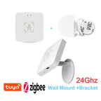 Tuya Zigbee/WiFi Smart Human Presence Sensor 24Ghz MmWave Radar Detection Luminance/Distance Support Home Assistant