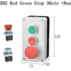 NEW XB2 Metal button switch control box start stop industrial identification symbol self reset circular emergency stop SWITCH