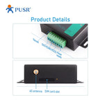 PUSR Industrial RS485 RS232 CAT4 Serial to 4G LTE Cellular Modem WiFi Global Frequency Modbus RTU to TCP USR-G786-G