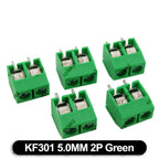 10PCS 5.0mm Blue Black PCB Terminal Block Connector Pitch 5.0mm KF301 Straight Pin 2P 3P Screw PCB Terminal Blocks Connector