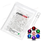 100pcs 5mm Flashing LED Light Emitting Diode Lamp Bulb RGB White Red Blue Green Yellow 3V Flickering Blinking Arduino Indicator