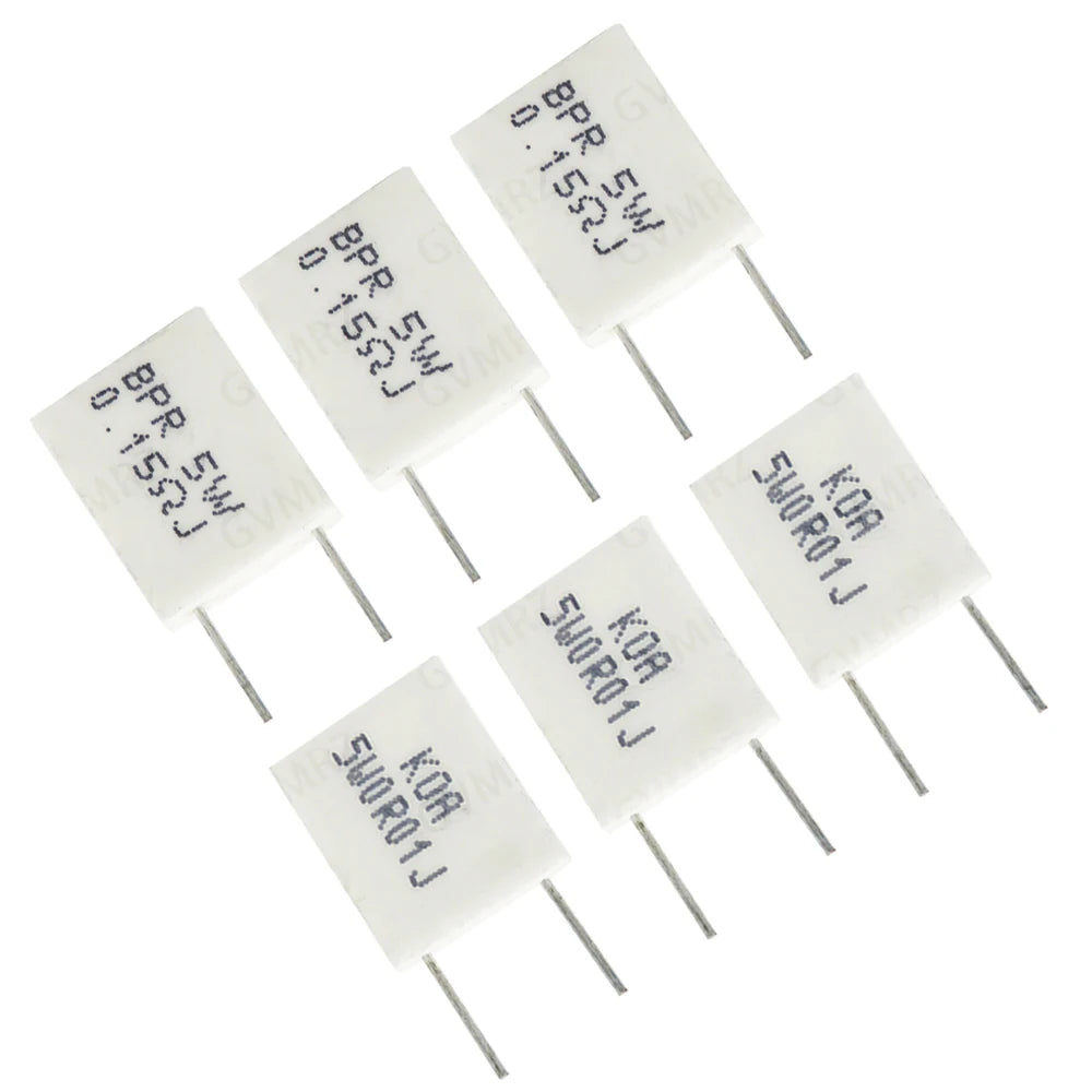 10PCS Cement Wirewound Resistor 5W 10W Non-Inductive BPR56 Series 0.01R–10K  10W 2R 10W 100R 5W 0.25R