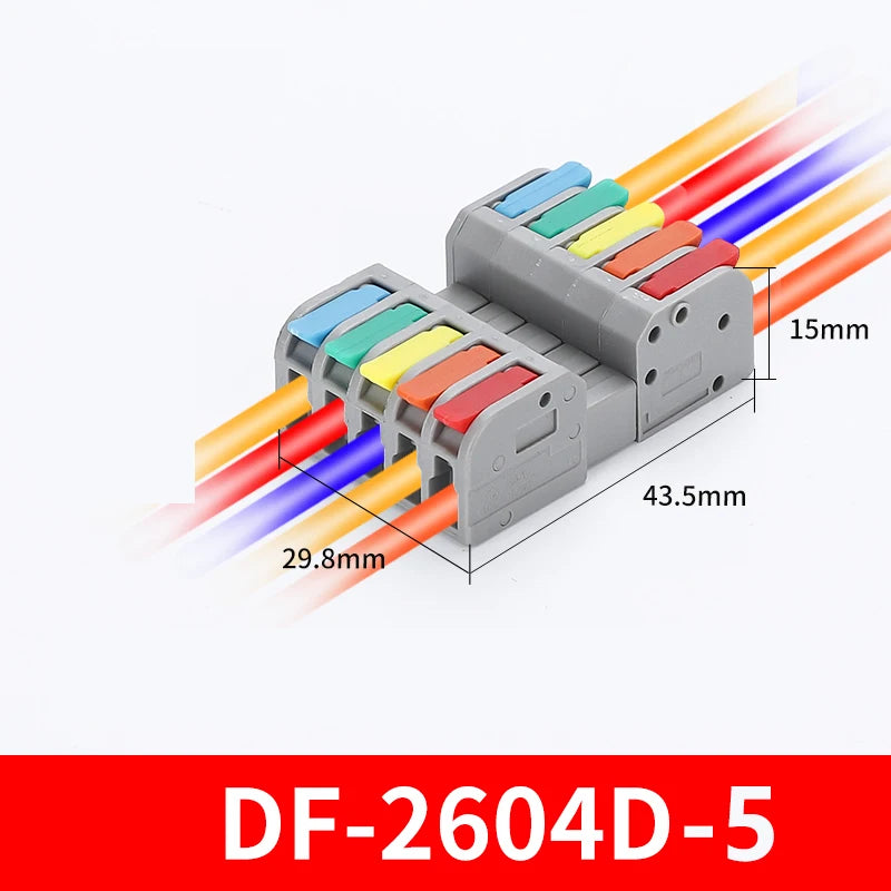 10PCS Docking Mini Quick Wire Connector Universal Compact Electrical Wiring Connectors Push-in Butt Conductor Terminal Block