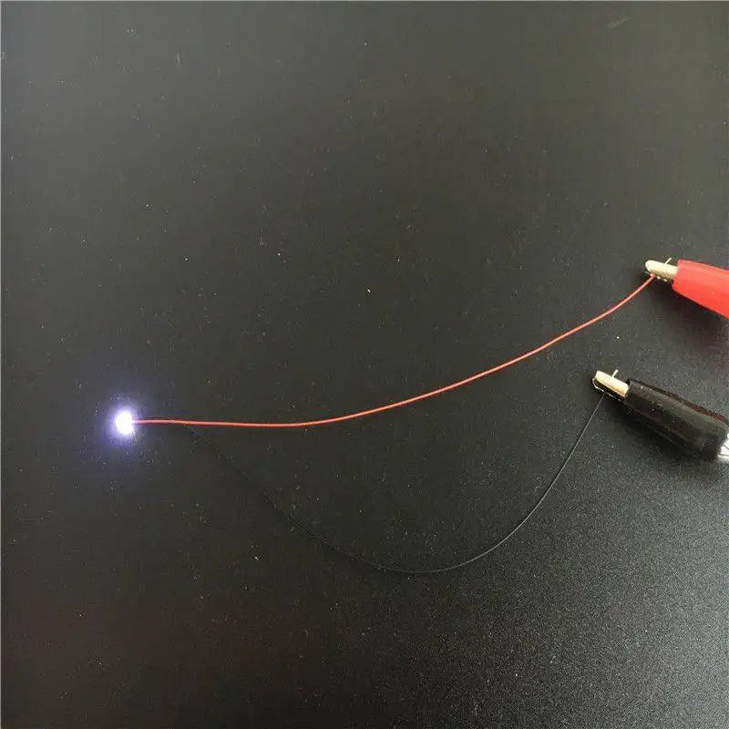 100pcs Pre-wired 0402 0603/0805/1206 SMD LED 7colors 3V led 30cm wires hobby model kit Car Railway railroad starship lighting