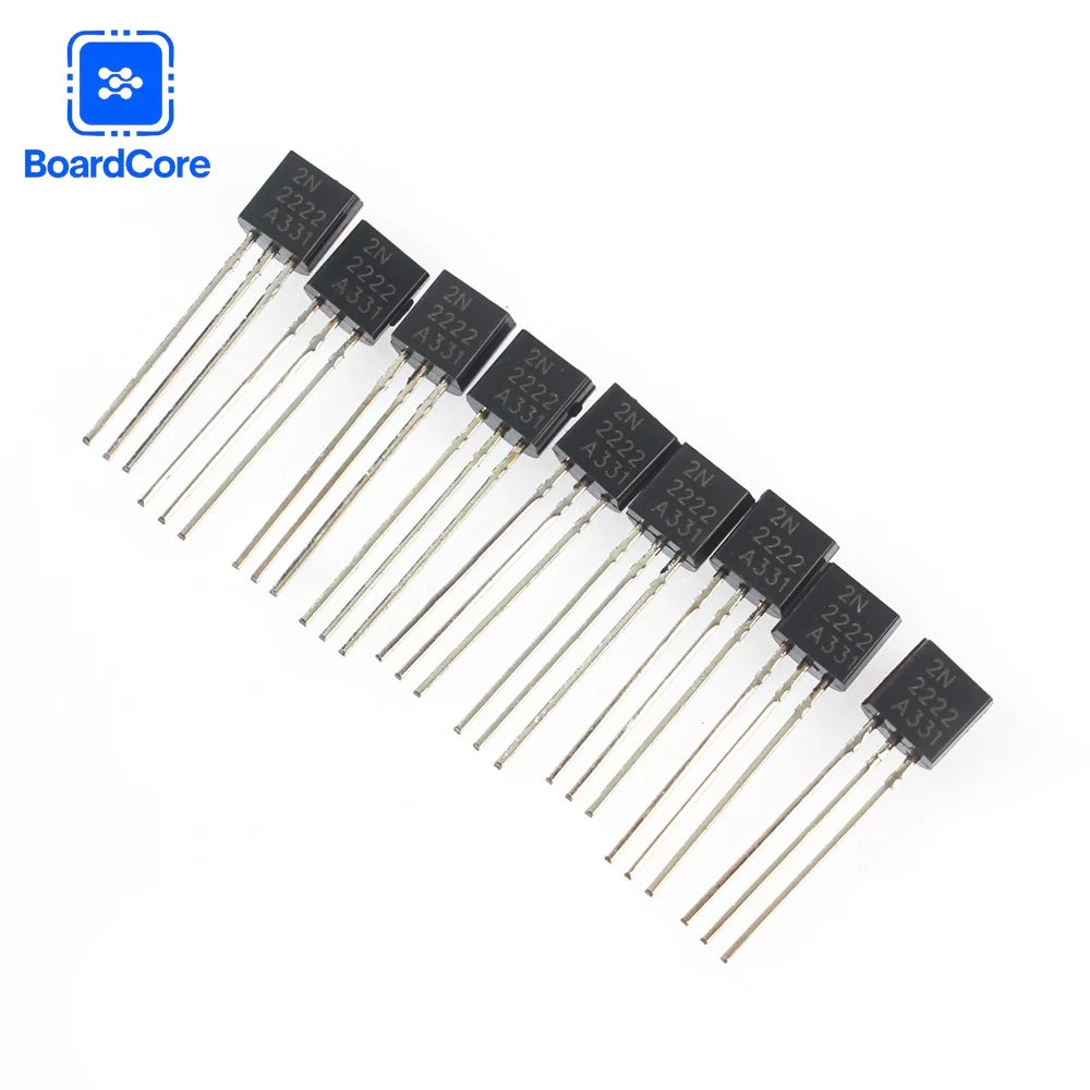 100PCS Transistors Kit 2N2222 2N3904 2N3906 2N5401 2N5551 NPN PNP Transistor Assortment for Arduino Electronics DIY Projects