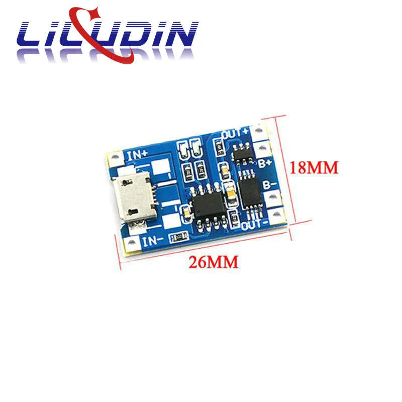 5PCS 5V 1A Micro USB 18650 Type-C Lithium Battery Charging Board Charger Module+Protection Dual Functions TP4056 18650 MINI USB