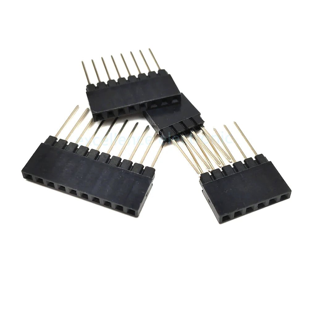 65PCS PC104 2.54 MM Pitch 4P 6P 8P 10P 40Pin Female Single Row 12.2MM Long Pin Header Strip Industrial Computer Connector Socket
