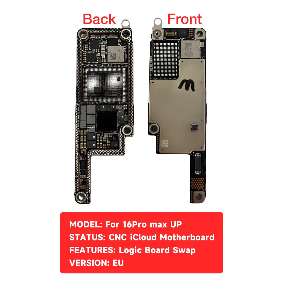 CNC Cut Motherboard for iPhone 16 16Plus 16Pro Max Upper Lower Board No NAND Logic Board Swap US EU Version Repair Parts