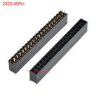 10PCS 2/3/4/5/6/7/8/10/12/16/20/40 Pin Single Row Straight Pin Female Header 2.54MM Pitch Connector Socket 2P/3P/4P/16P/20P/40P