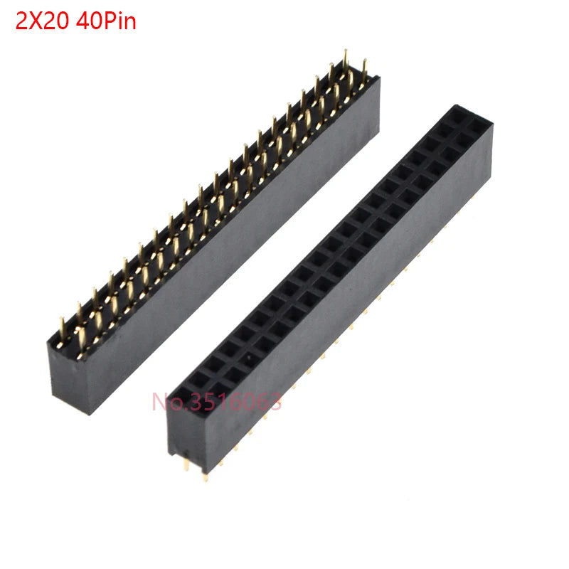 10PCS 2/3/4/5/6/7/8/10/12/16/20/40 Pin Single Row Straight Pin Female Header 2.54MM Pitch Connector Socket 2P/3P/4P/16P/20P/40P