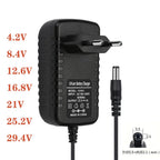 18650 Lithium Battery Charger 90 Degree Right Angle DC 4.2V 8.4V 12.6V 16.8V 21V 29.4V 1A 2A DC Power Supply Adapter
