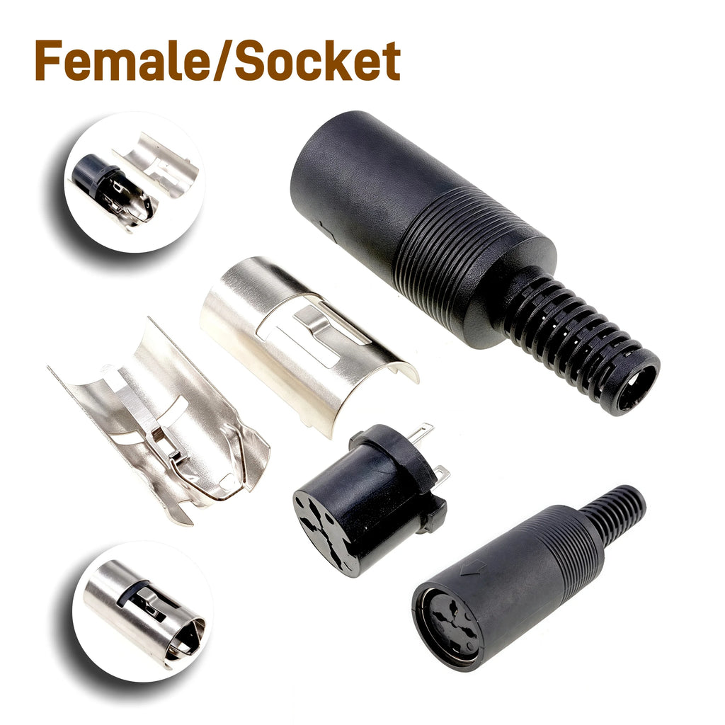 2/5 PCS 3P 4P 5P 6P 7P 8P 13Pin Din Male/Female Plug Soecket Jack With Plastic Handle Keyboard Cable Connector Adaper PS2 DIY