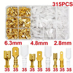 Box Insulated MaleFemale Wire Connector 2.8/4.8/6.3mm Electrical Crimp Terminal Termin Spade Connector Assorted Kit 900pc-135pcs