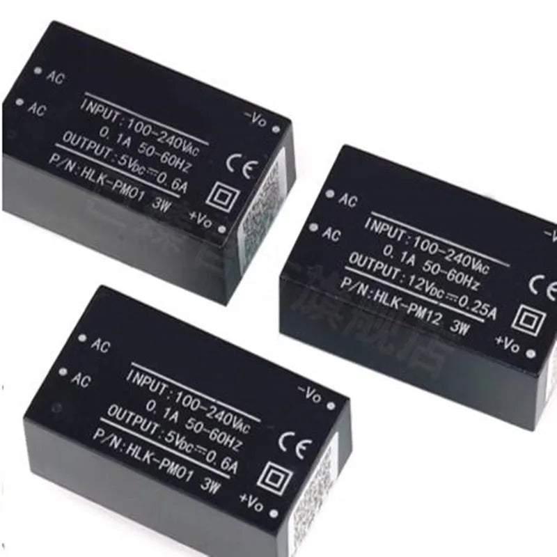 50PCS HLK-PM01 HLK-PM03 HLK-PM12 AC-DC 220V to 5V/3.3V/12V mini power supply module