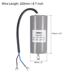 1Pcs CBB60 Run Capacitor 30-50uF 250V AC 2Wire 50/60Hz Cylinder with Terminal M8 Fixing Stud for Air Compressor Water Pump Motor