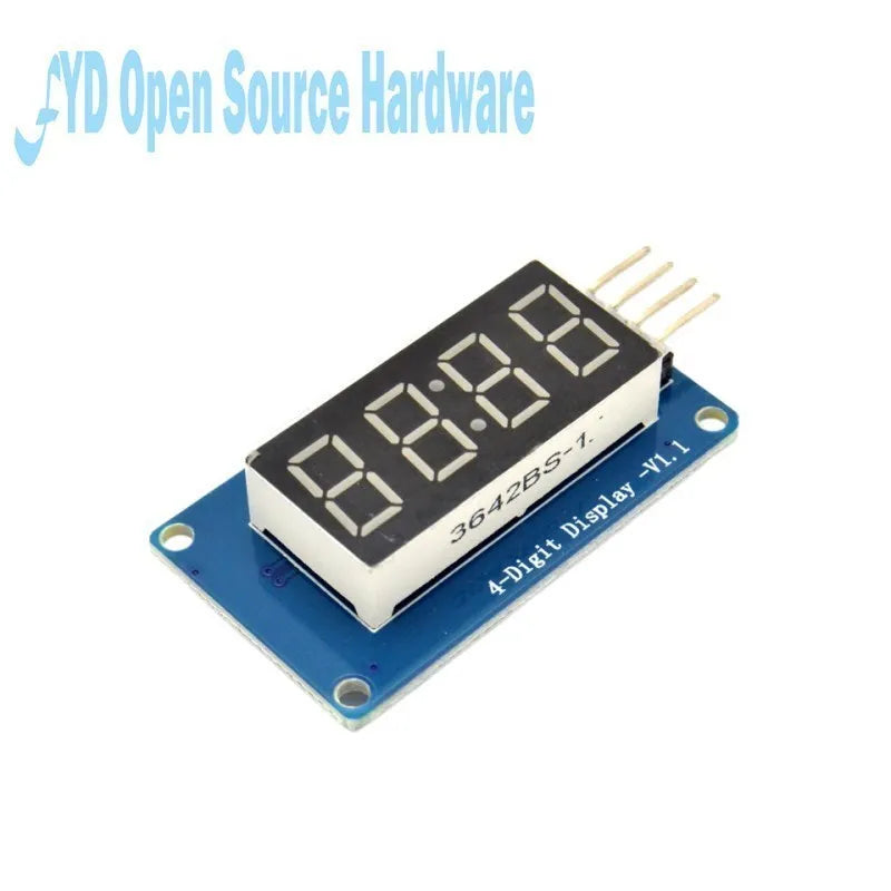 TM1637 4 Bits Digital LED Display Module For Arduino 7 Segment 0.36Inch Clock RED Anode Tube Four Serial Driver Board Pack