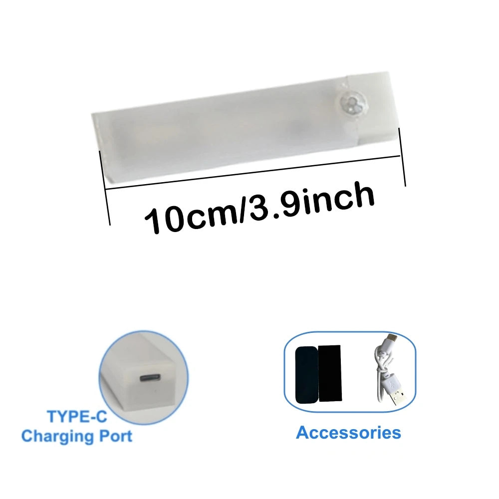 Wall Lamp Rechargeable Magnetic Lights Smart Motion Sensor LED Night Light For Bathroom Indoor Lamp Cabinet Floodlight