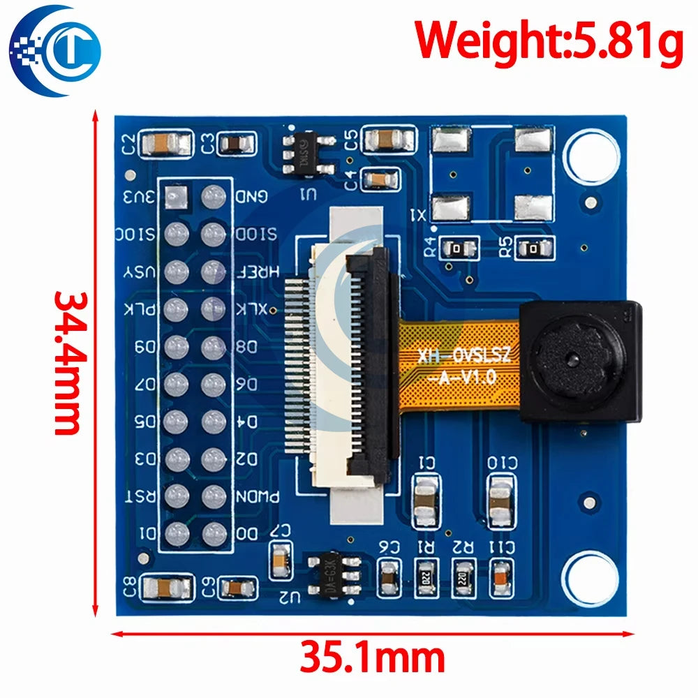 1PCS OV7670 Camera Module: Integrated Circuit Board with Included Adapter Board