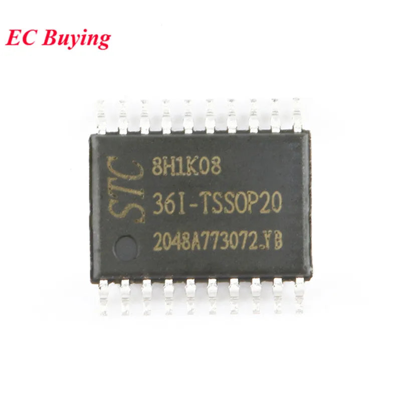 10Pcs/1pc STC8H1K08 8KB STC 8H1K08 STC8H1K08-36I-TSSOP20 Single-Chip 1T 8051 Enhanced Microcontroller MCU Controller ISP