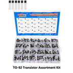 480PCS 24Values TO-92 Transistor Assortment Kit (2N2222/S8050/BC337 etc.) in Box for Arduino DIY Electronic Project 2N2222