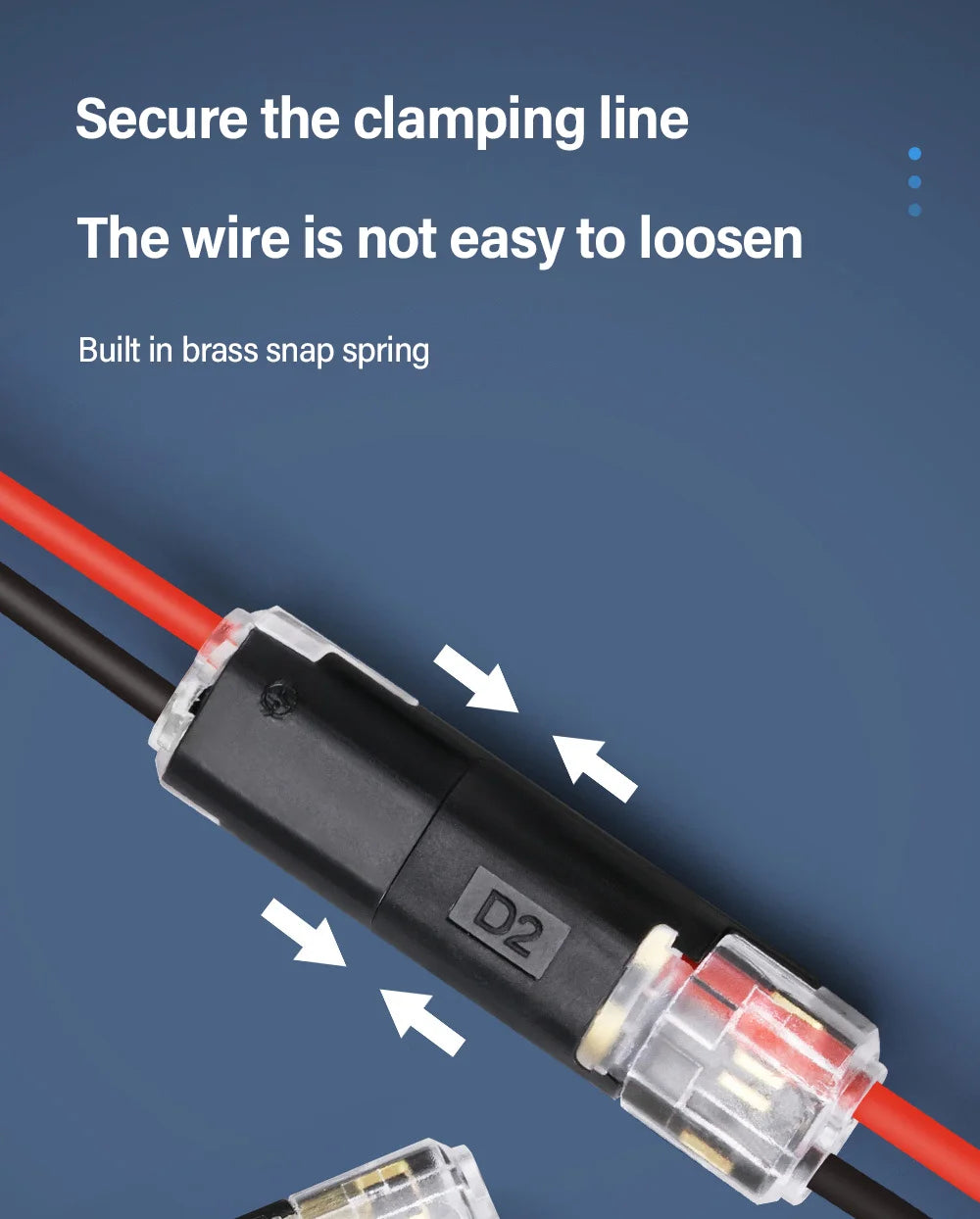 Electric Wire Connector Free Stripping Quick Cable Connectors Dual line Interconnection Detachable Automotive Terminal Connector