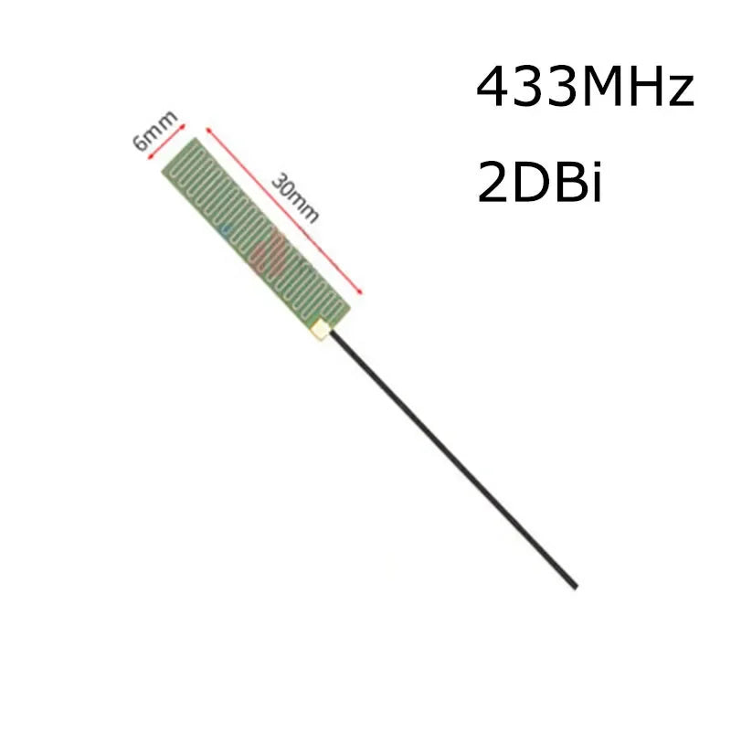 1pcs 433MHz Internal Antenna Lora Singal Amplifier Built-in Spring FPC PCB Patch Antenna 8dbi Booster for Wireless Data Module
