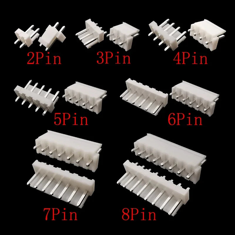 20/50PC VH3.96 2P 3P 4P 5P 6P 7P 8Pin Female Housing Plug Connector Straight/Curved Needle Pin Header Wafer VH 3.96mm Connectors