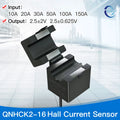Hall Effect Current Sensor 2.5v 0.625V 1.65V 10A 20A 50A QNHCK2-16 Split Core Current Transducer Transformer Clamp CT 2.5V 2V