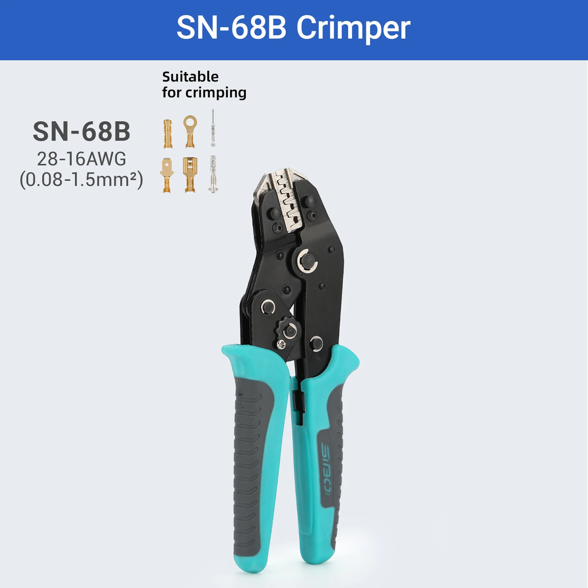 Crimping Tool Set Electrician Tools Quick Change Jaws For Crimp Terminals Dupont JST Non Insulated Open Barrel Ferrule Solar MC4