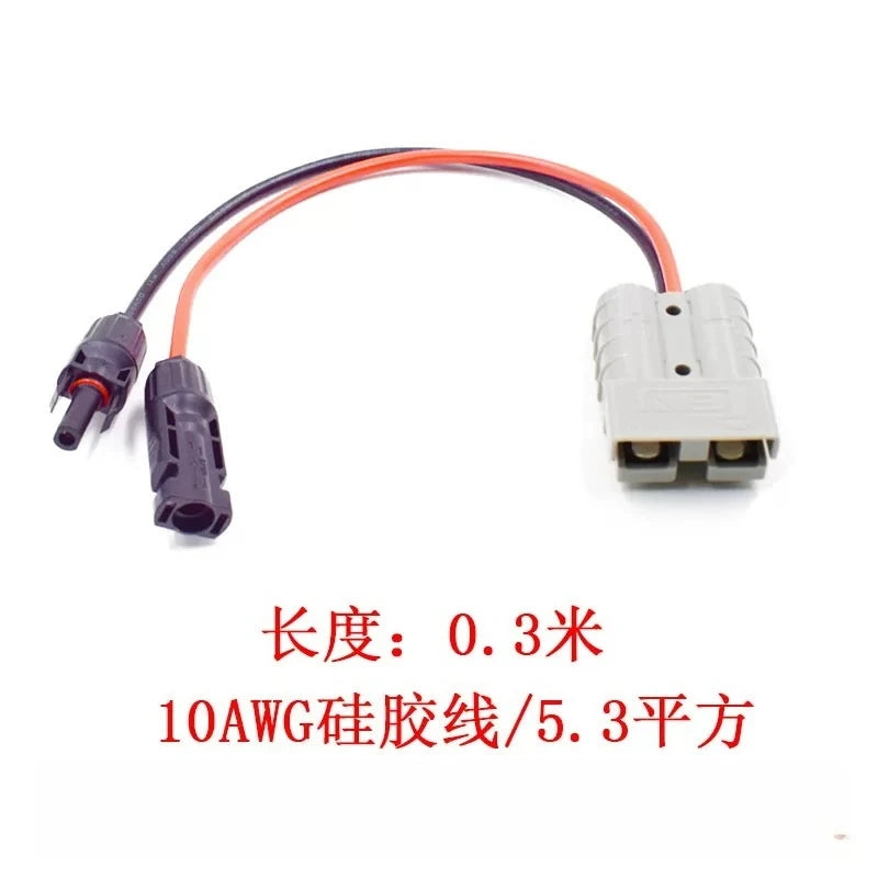 1PCS 50A Anderson SB50 Connector Cable Assembly, Electric Forklift UPS Battery Charging Plug with 6AWG/10AWG Pure Copper Wire