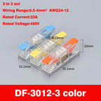 Wiring Terminal Quick Press Type Electrical Docking 2-12 Pin Screw Fixing Compact Wire Connector Push-in Type Terminal Block