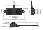 A02 Ultrasonic Sensing Sensor 450cm RS485 I2C PWM UART Waterproof Ranging Module Robot AGV Small Ultrasonic Sensor