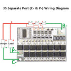 3S 4S 5S 100A BMS Protection Board with Balance for Li-ion /LiFePO4 Battery 18650 Power Bank UPS Solar DIY E-bike Charger Module