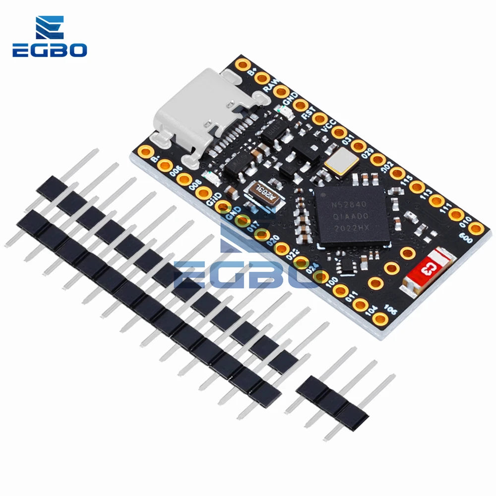 NRF52840 Development Board Compatible With Nice,New ipex antenna base version,Nano V2.0 Bluetooth Charging Management Pro Type-c