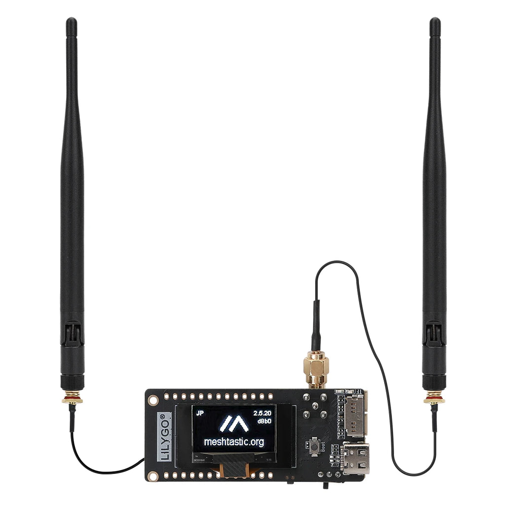 DIY Meshtastic Device Node LilyGo T3S3 V1.2 LoRa SX1262 ESP32-S3 OLED Dev Board 868MHz 915MHz with 2.4G Lora WiFi Antenna