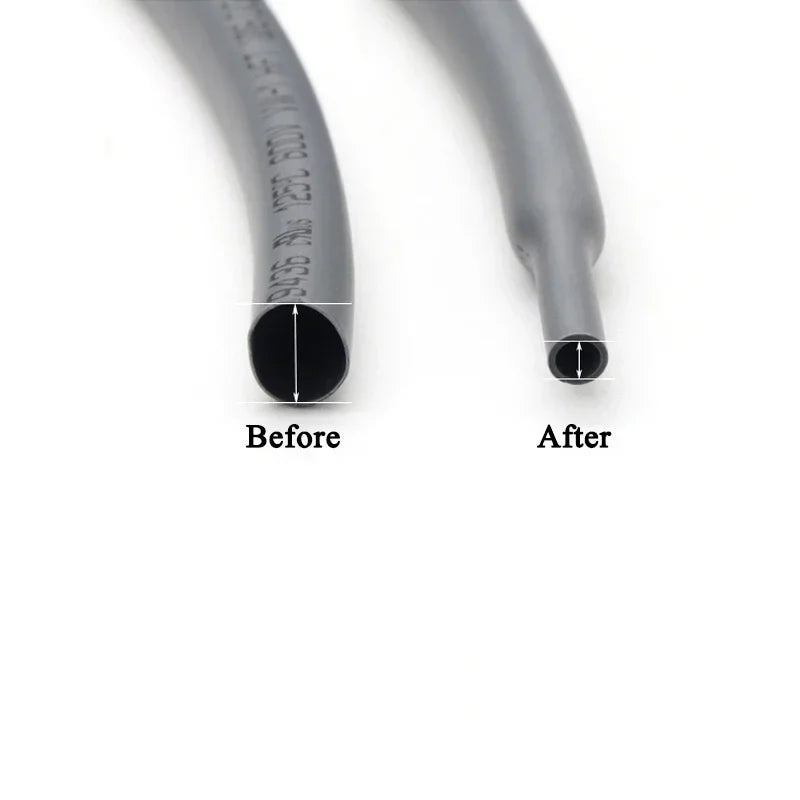 2:1 Heat Shrink Tubing Dia 1 2 3 4 5 6 7 8 9 10 12 14 16 20 25 30 40 50 mm Thermoresistant Sleeve Cable Repair Polyolefin Tube