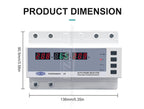 TOMZN Dual Power Automatic Transfer Switch Relay Over Under Voltage Current Protection with LED Display and Overload Cut Off