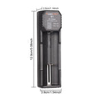 POWERKAN K1 1 Slot Smart Charger, Type-C Fast Charger for 18650 21700 26650 Li-ion Batteries